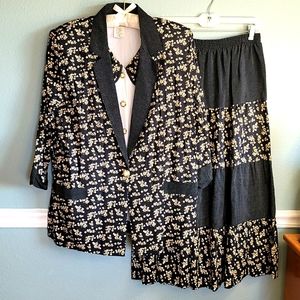Connections Blazer & Skirt Set
